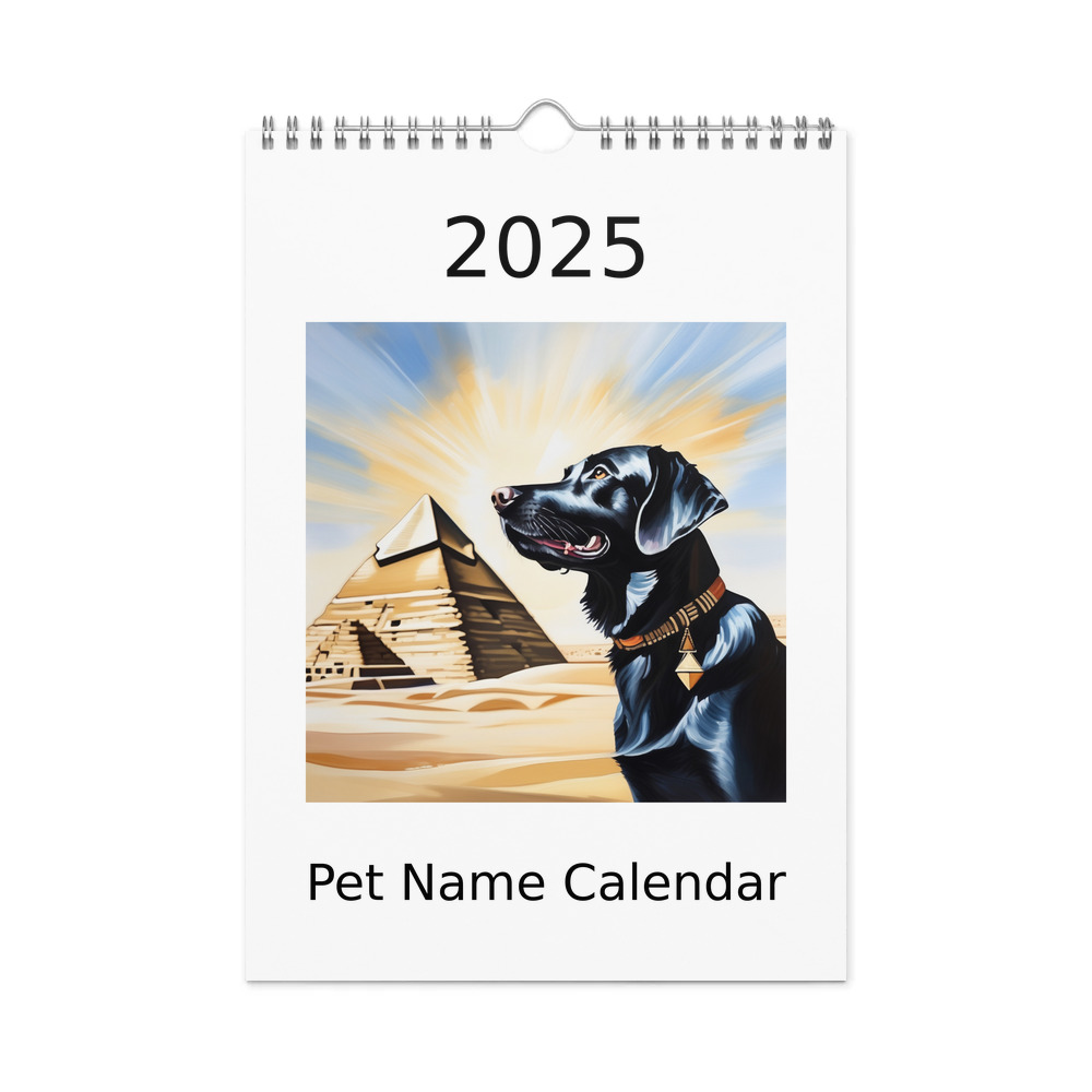 PugMug Custom Black Labrador Retriever Wall Calendar (2026)