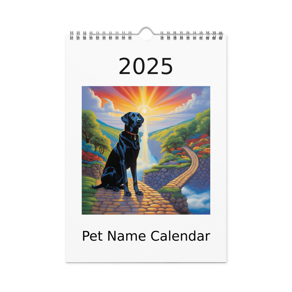 PugMug Custom Black Labrador Retriever Wall Calendar (2026)