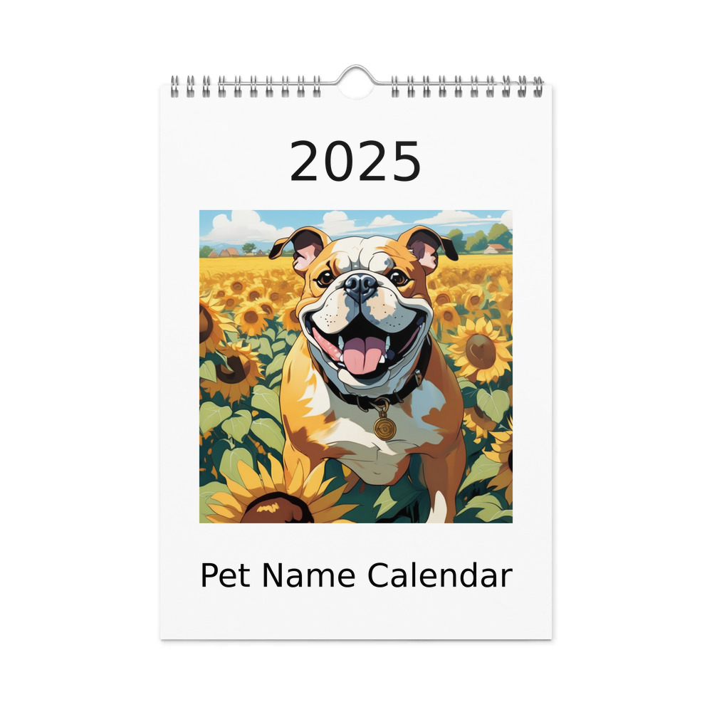 PugMug Custom Bulldog Wall Calendar (2026)