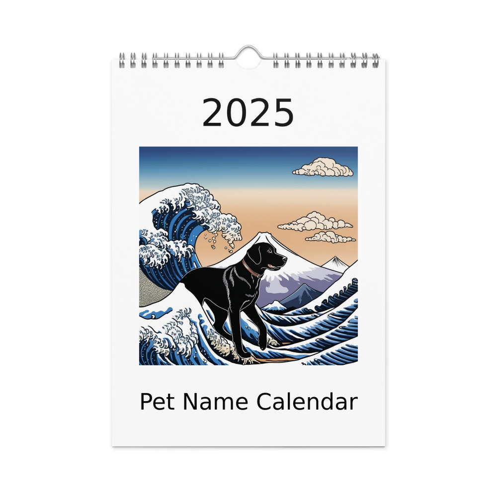 PugMug Custom Black Labrador Retriever Wall Calendar (2026)