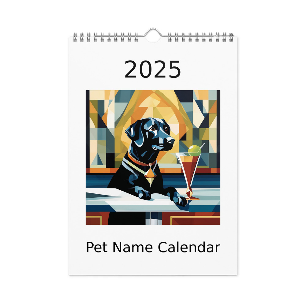 PugMug Custom Black Labrador Retriever Wall Calendar (2026)