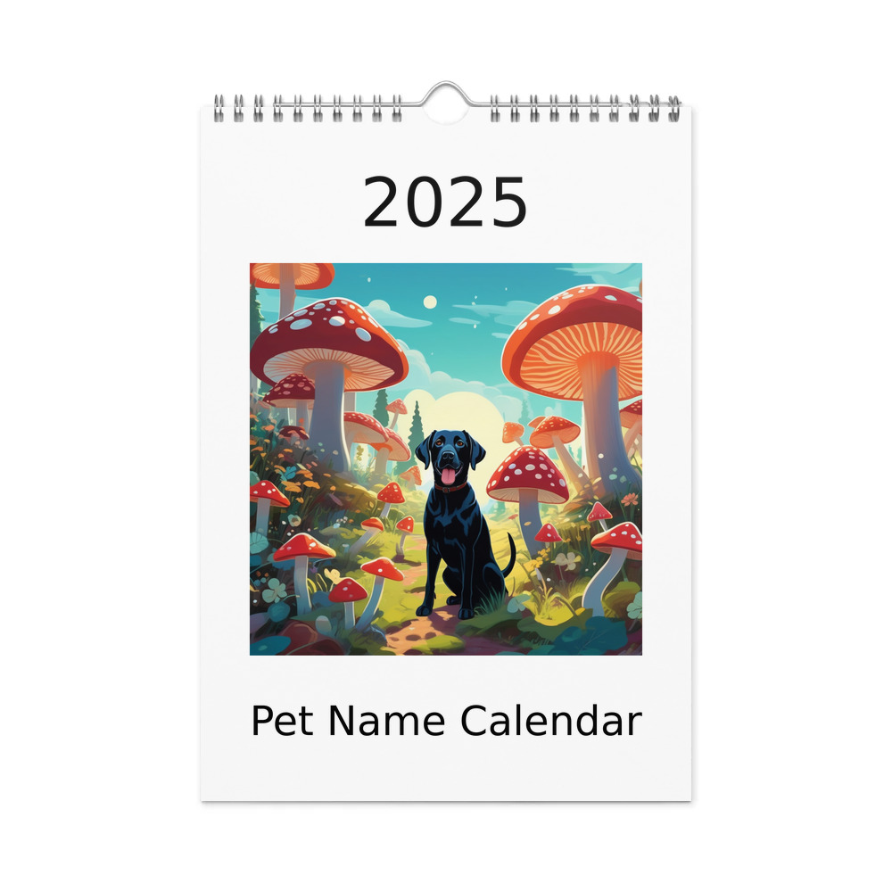 PugMug Custom Black Labrador Retriever Wall Calendar (2026)