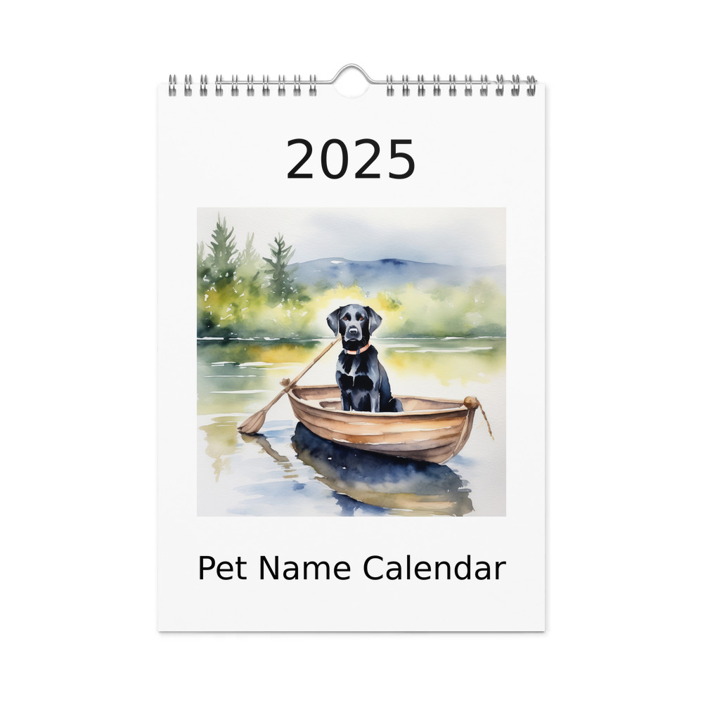 PugMug Custom Black Labrador Retriever Wall Calendar (2026)