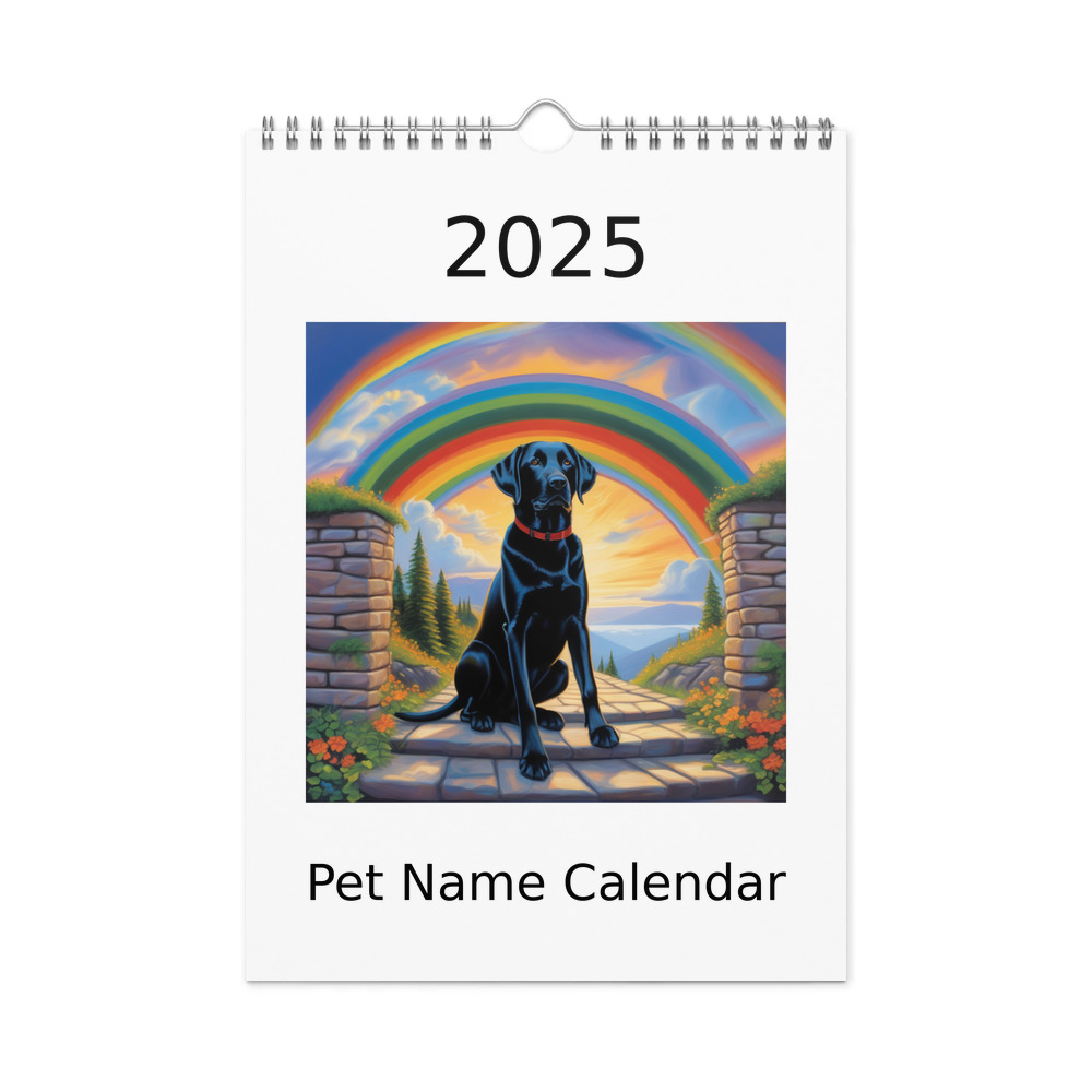 PugMug Custom Black Labrador Retriever Wall Calendar (2026)