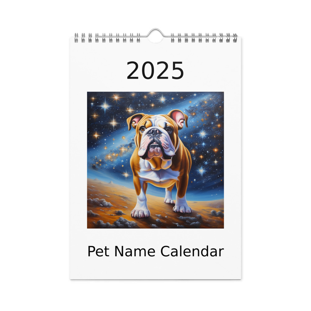 PugMug Custom Bulldog Wall Calendar (2026)