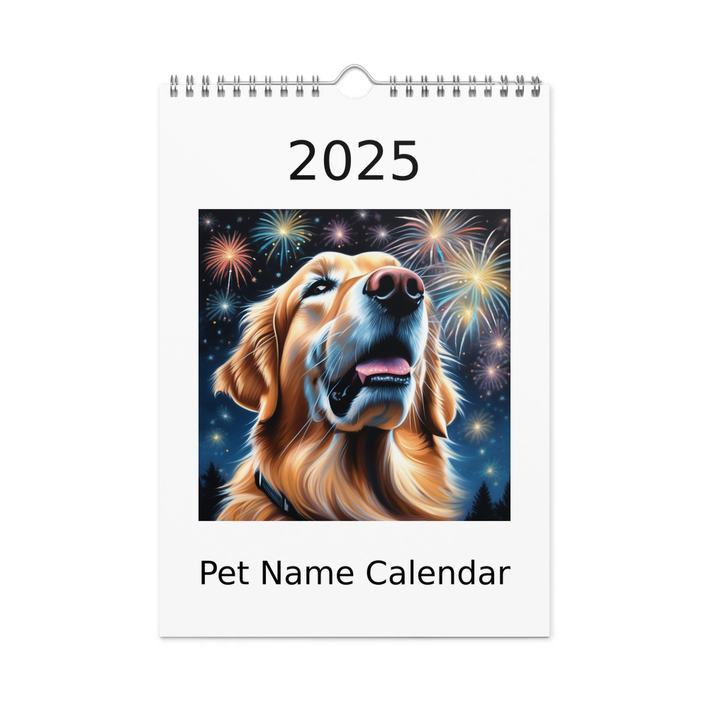 PugMug Custom Golden Retriever Wall Calendar (2026)