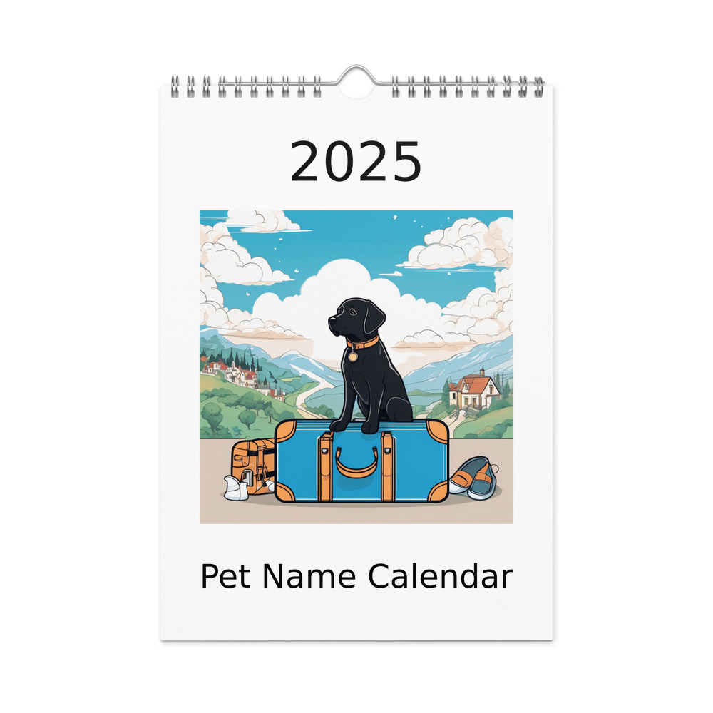 PugMug Custom Black Labrador Retriever Wall Calendar (2026)