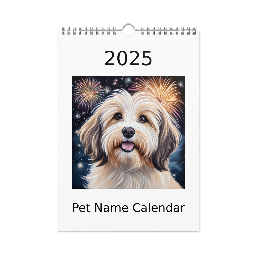 PugMug Custom Tan Havanese Dog Wall Calendar (2026)