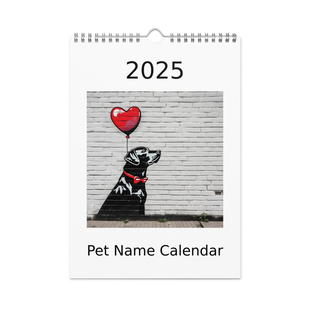 PugMug Custom Black Labrador Retriever Wall Calendar (2026)