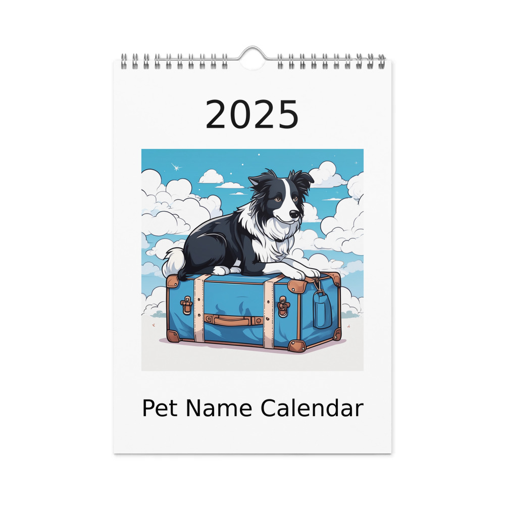 PugMug Custom Border Collie Wall Calendar (2026)