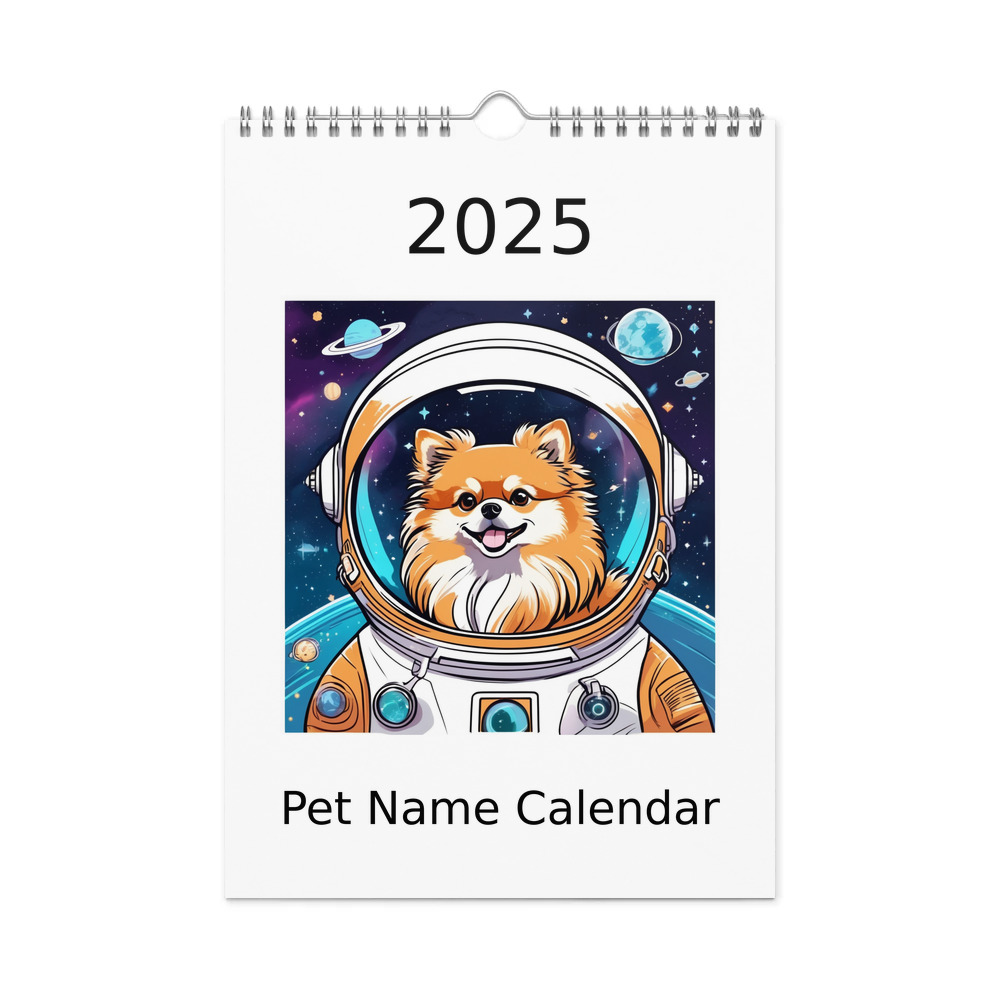 PugMug Custom Tan Pomeranian Wall Calendar (2026)