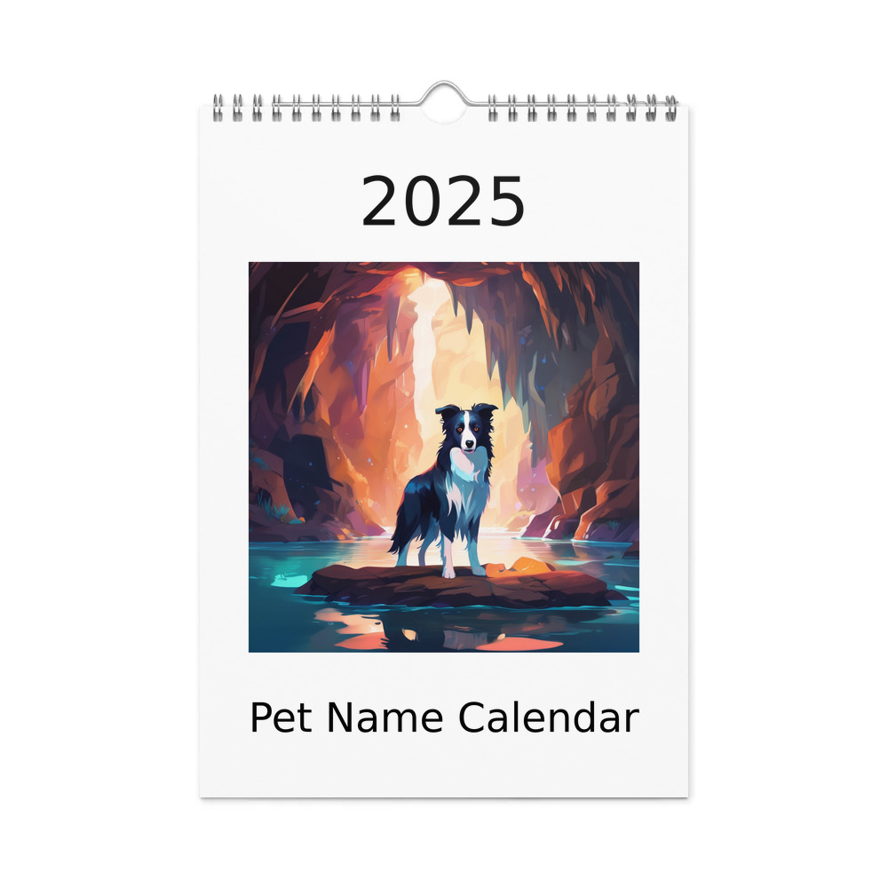 PugMug Custom Border Collie Wall Calendar (2026)