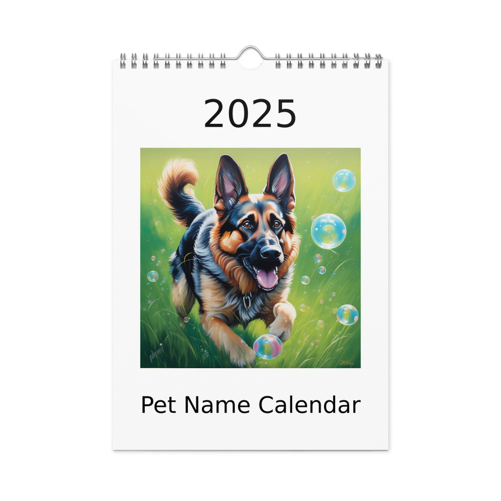 PugMug Custom German Shepherd Dog Wall Calendar (2026)