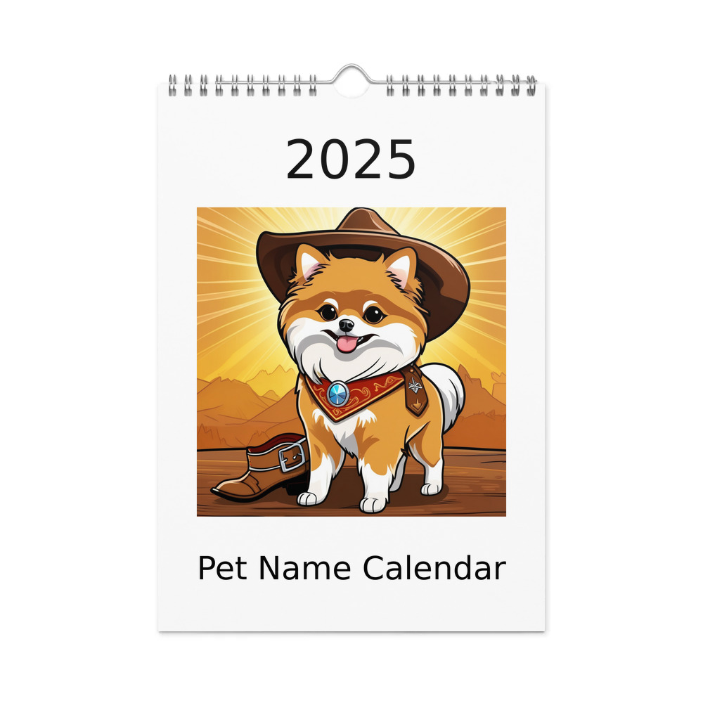 PugMug Custom Tan Pomeranian Wall Calendar (2026)