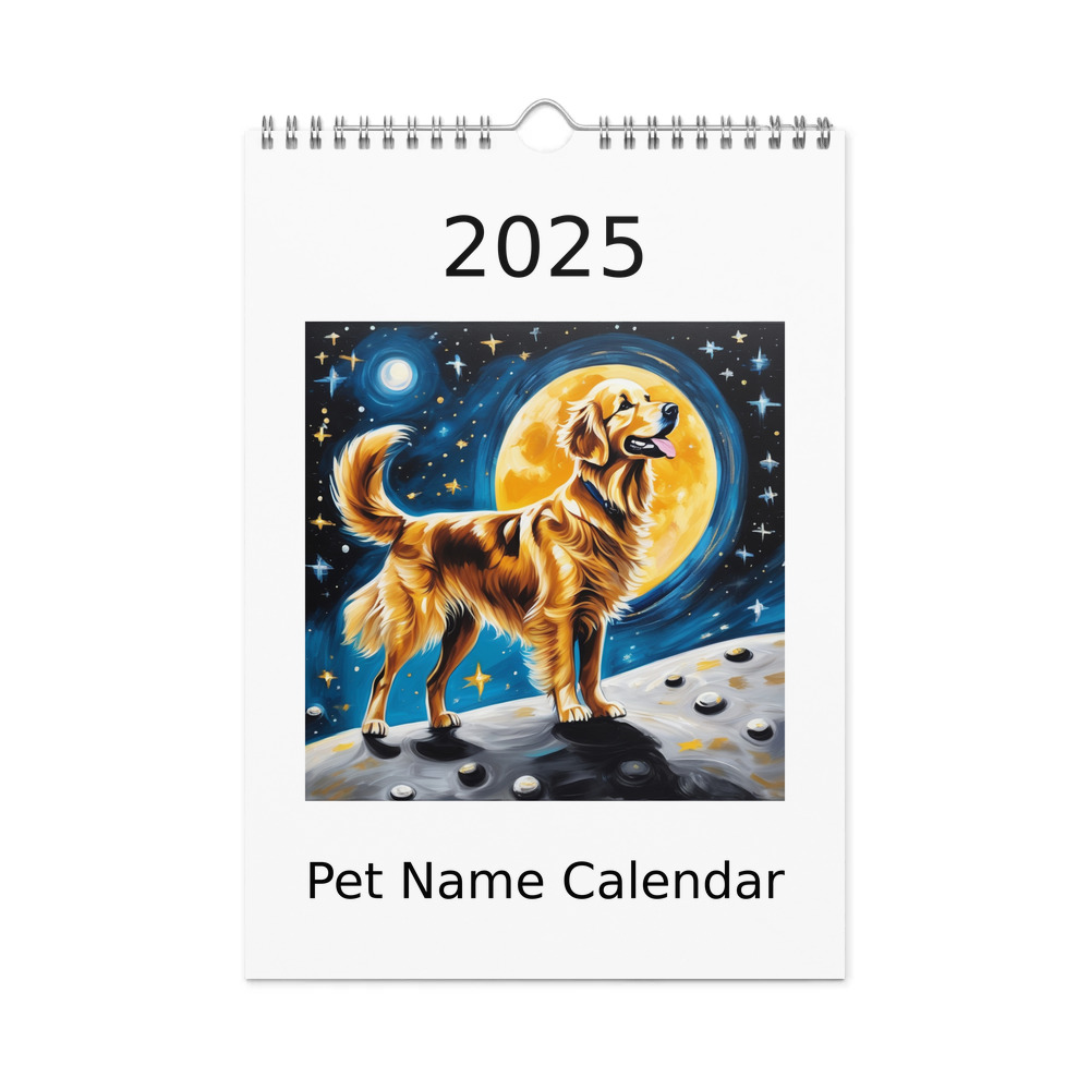 PugMug Custom Golden Retriever Wall Calendar (2026)
