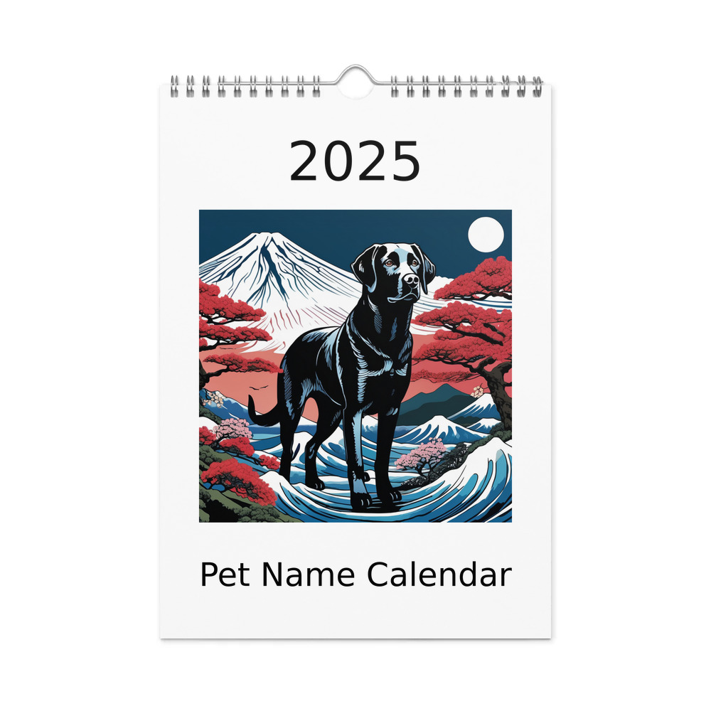PugMug Custom Black Labrador Retriever Wall Calendar (2026)