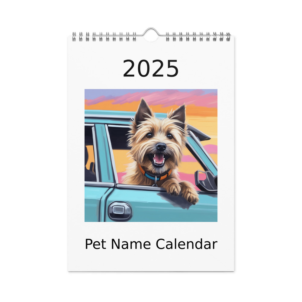 PugMug Custom Cairn Terrier Wall Calendar (2026)