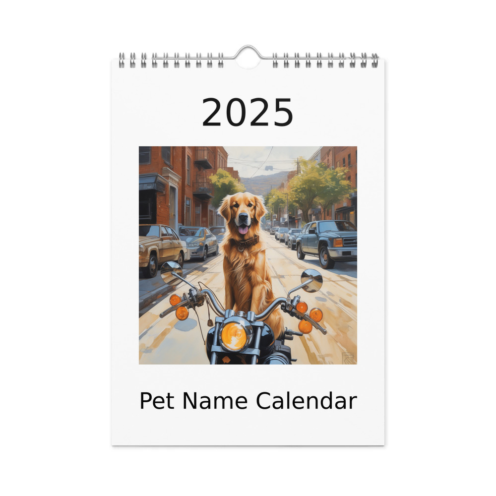 PugMug Custom Golden Retriever Wall Calendar (2026)