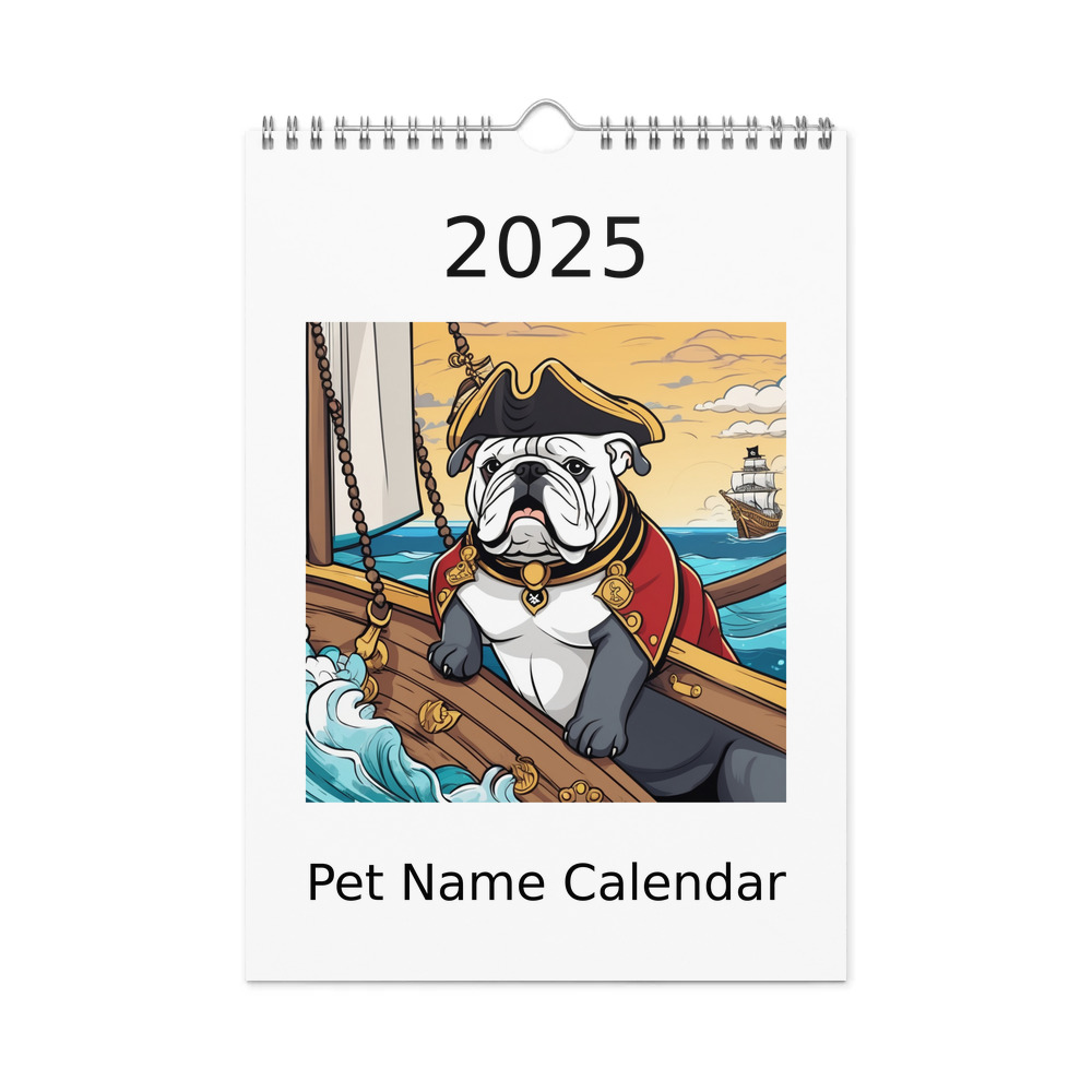 PugMug Custom Bulldog Wall Calendar (2026)