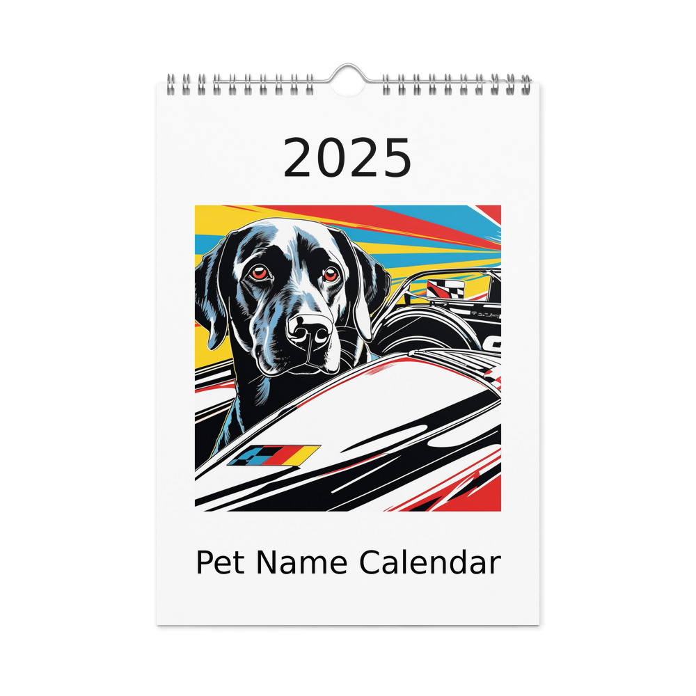 PugMug Custom Black Labrador Retriever Wall Calendar (2026)