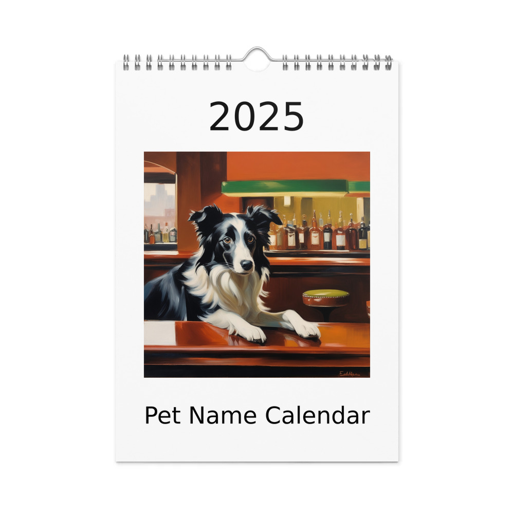 PugMug Custom Border Collie Wall Calendar (2026)