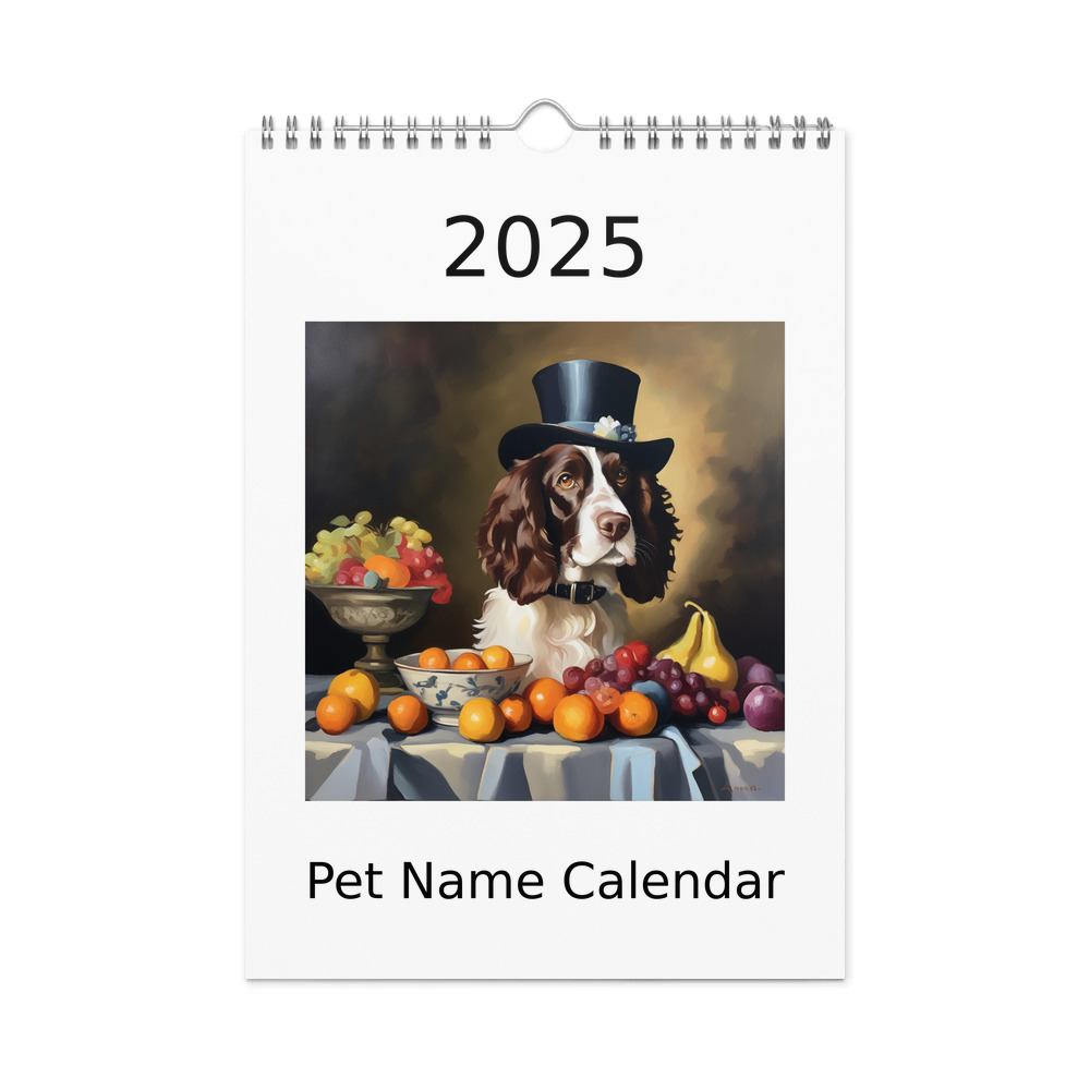 PugMug Custom English Springer Spaniel Wall Calendar (2026)