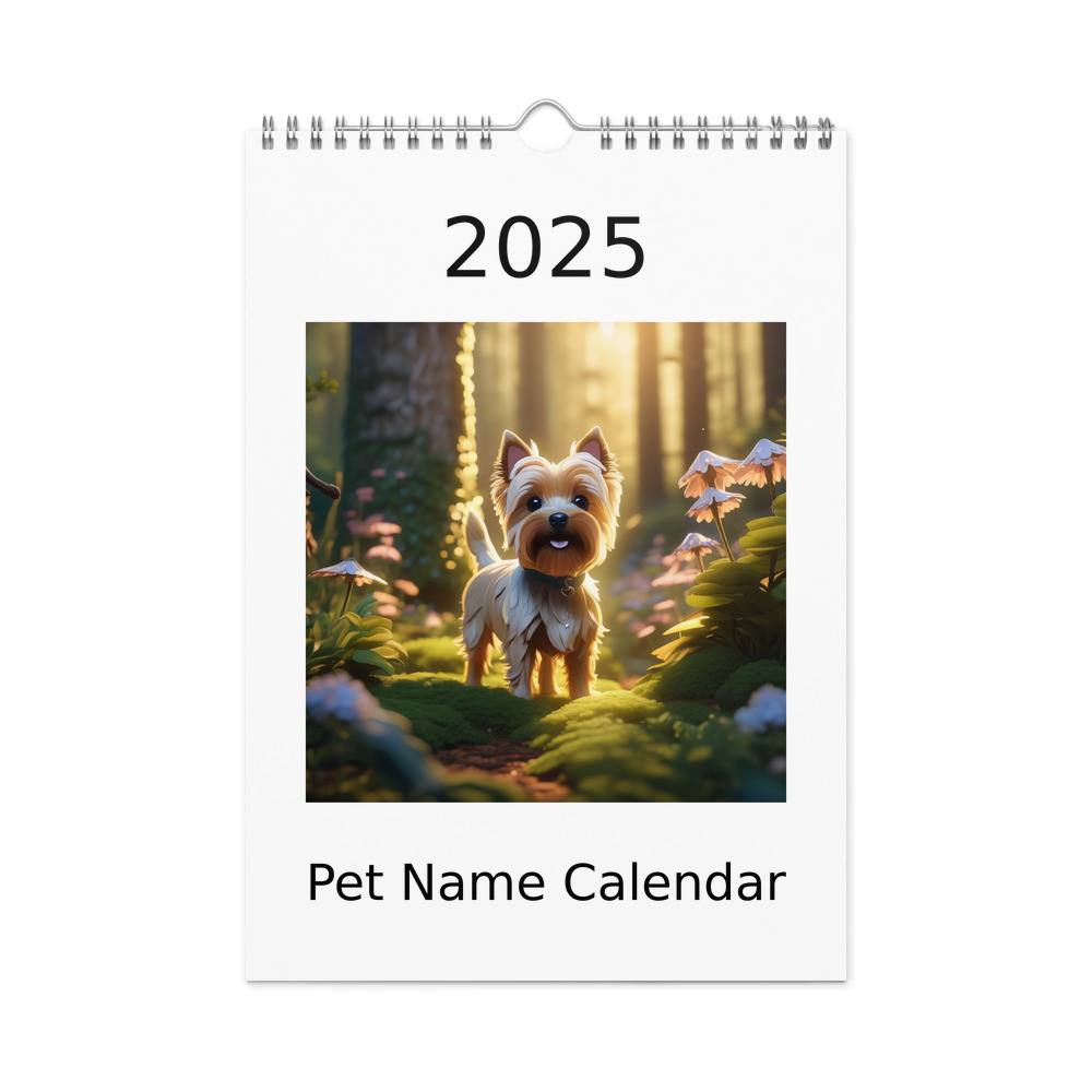 PugMug Custom Cairn Terrier Wall Calendar (2026)