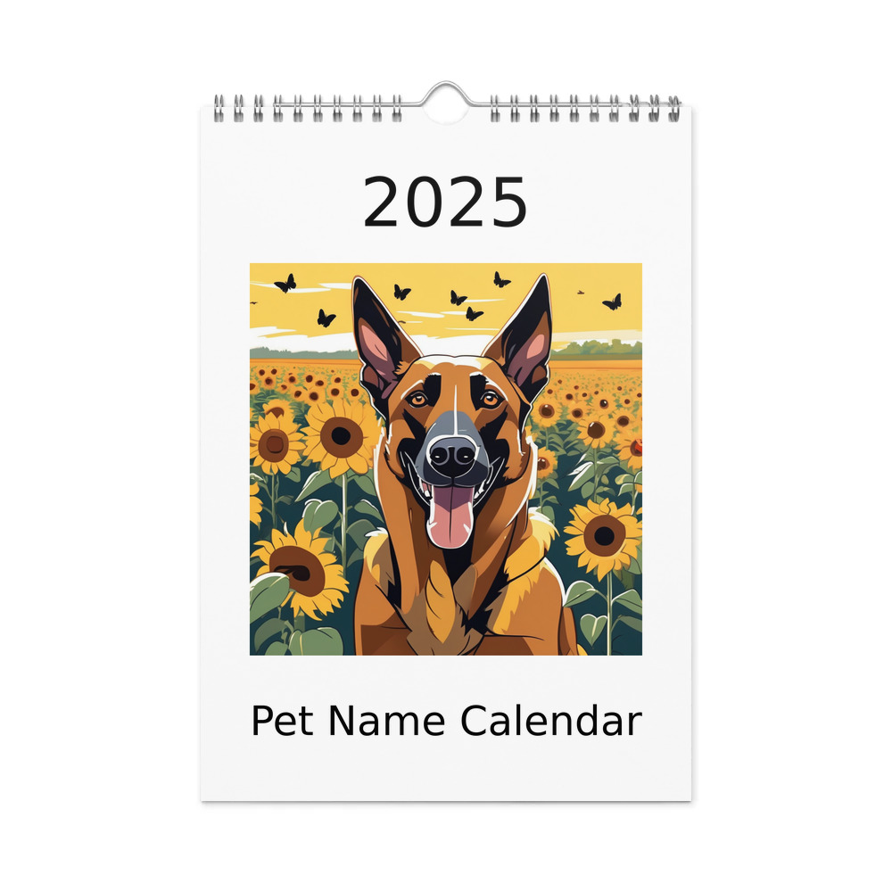 PugMug Custom Belgian Malinois Wall Calendar (2026)