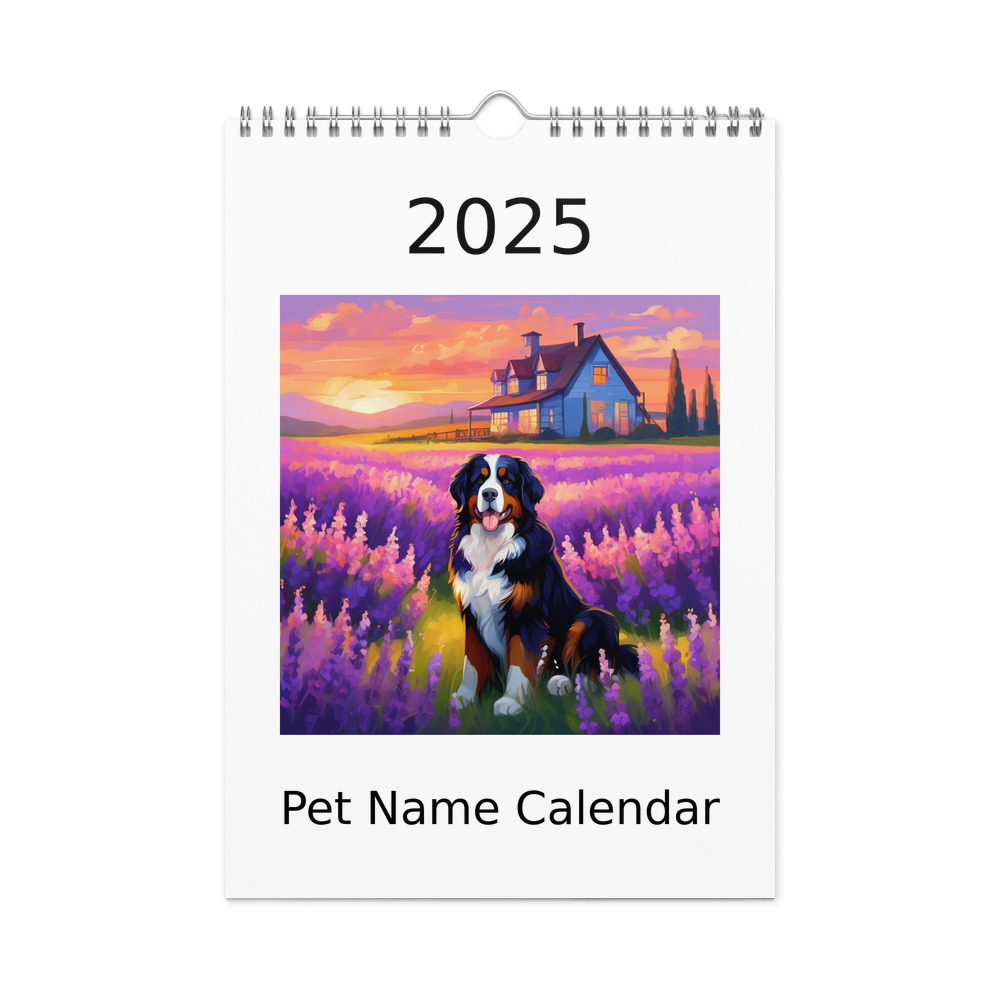 PugMug Custom Bernese Mountain Dog Wall Calendar (2026)