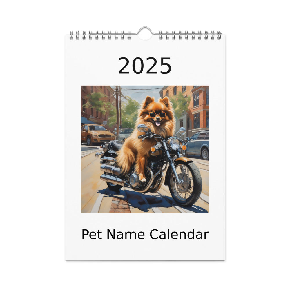 PugMug Custom Tan Pomeranian Wall Calendar (2026)
