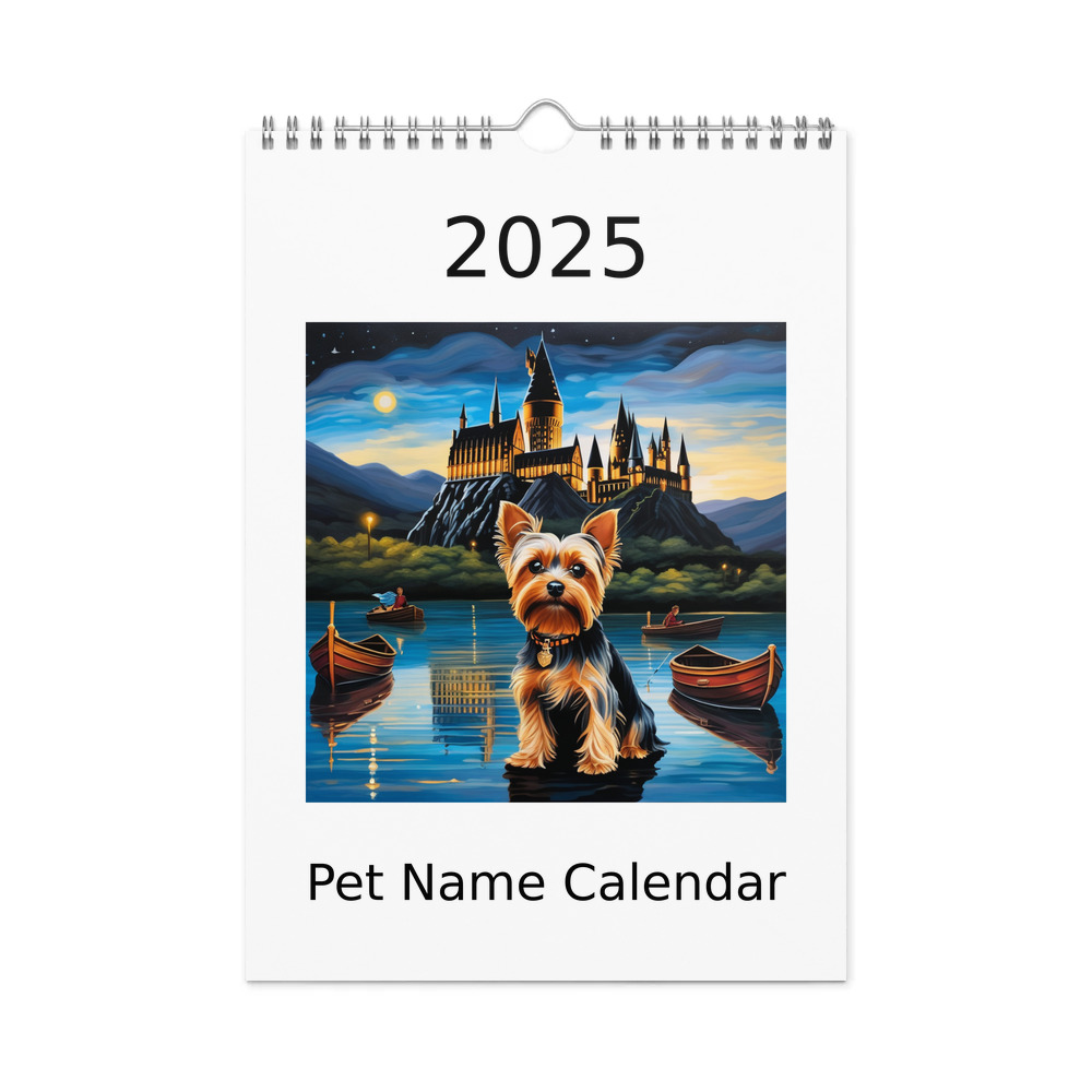 PugMug Custom Yorkshire Terrier Wall Calendar (2026)
