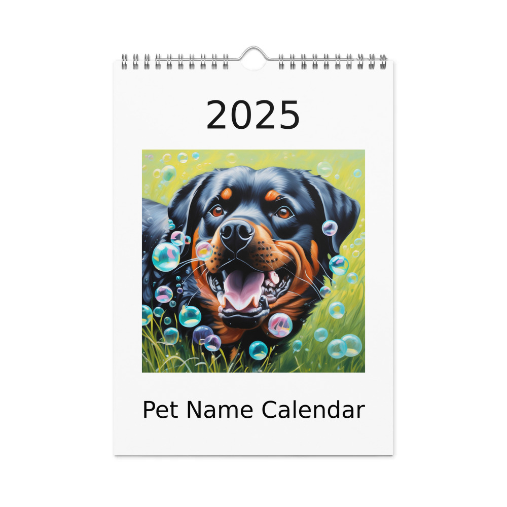PugMug Custom Rottweiler Wall Calendar (2026)
