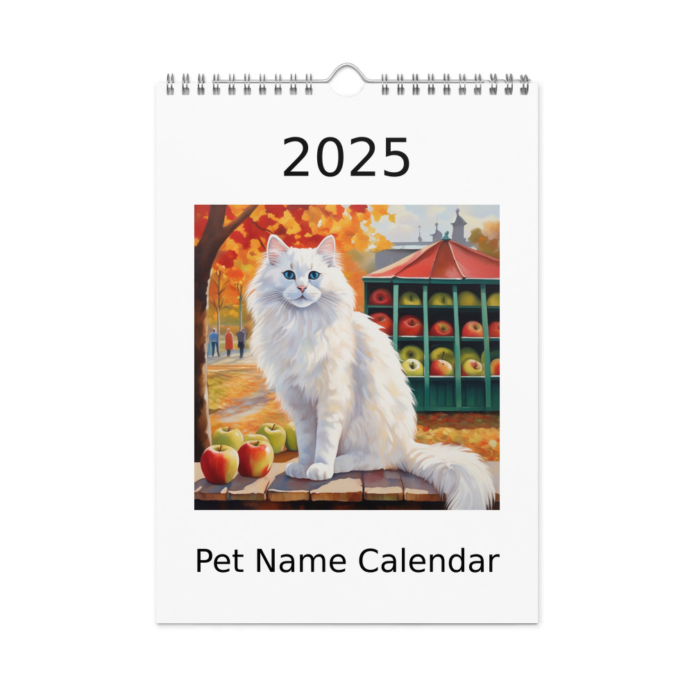 PugMug Custom White Ragdoll Cat Wall Calendar (2026)