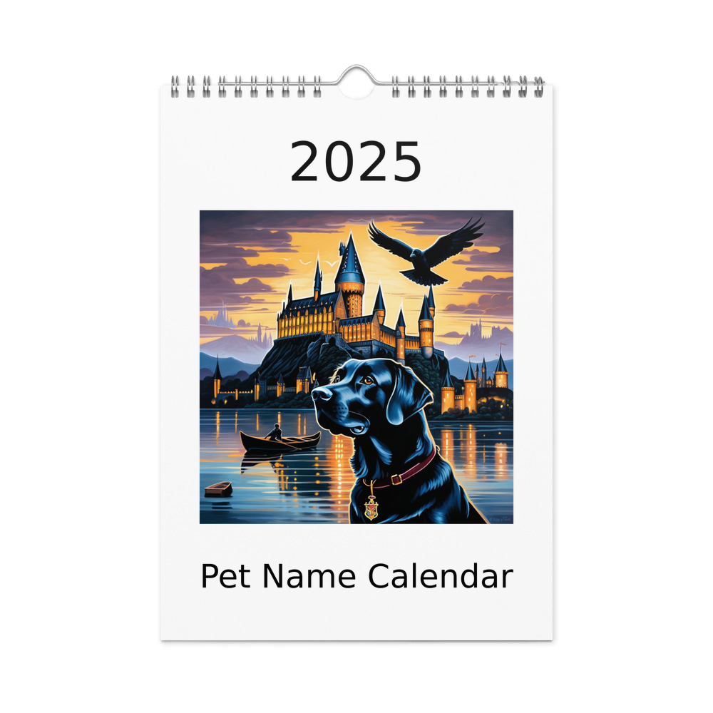 PugMug Custom Black Labrador Retriever Wall Calendar (2026)