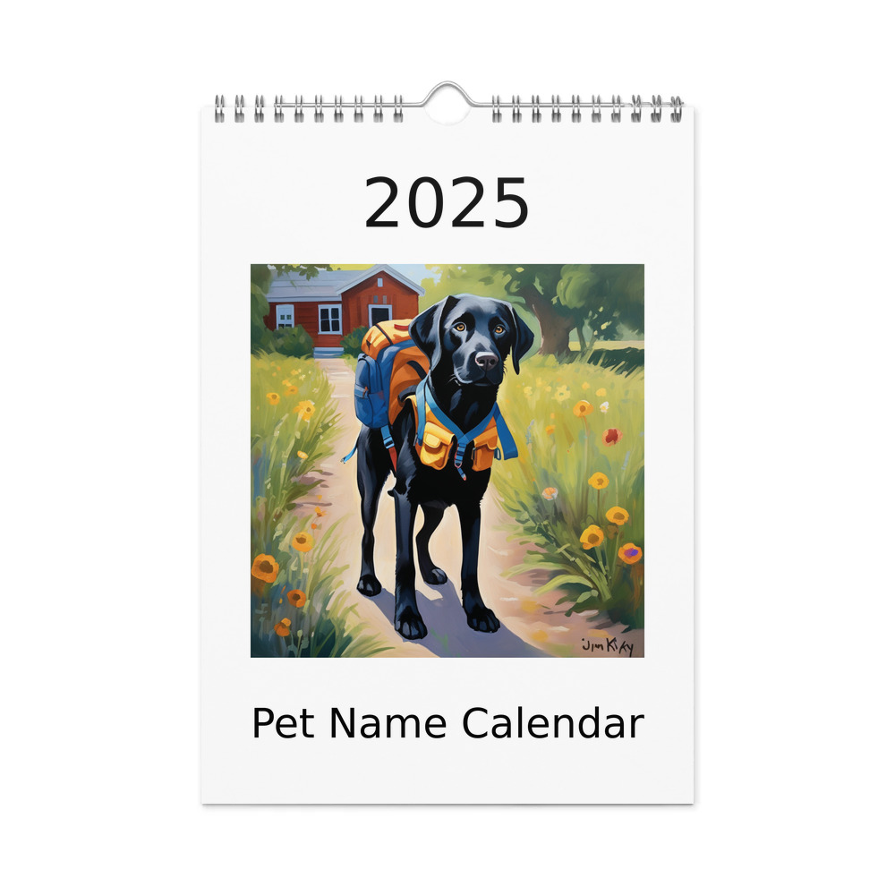 PugMug Custom Black Labrador Retriever Wall Calendar (2026)