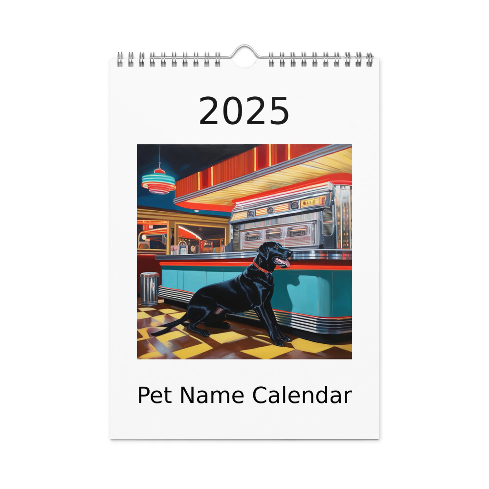 PugMug Custom Black Labrador Retriever Wall Calendar (2026)