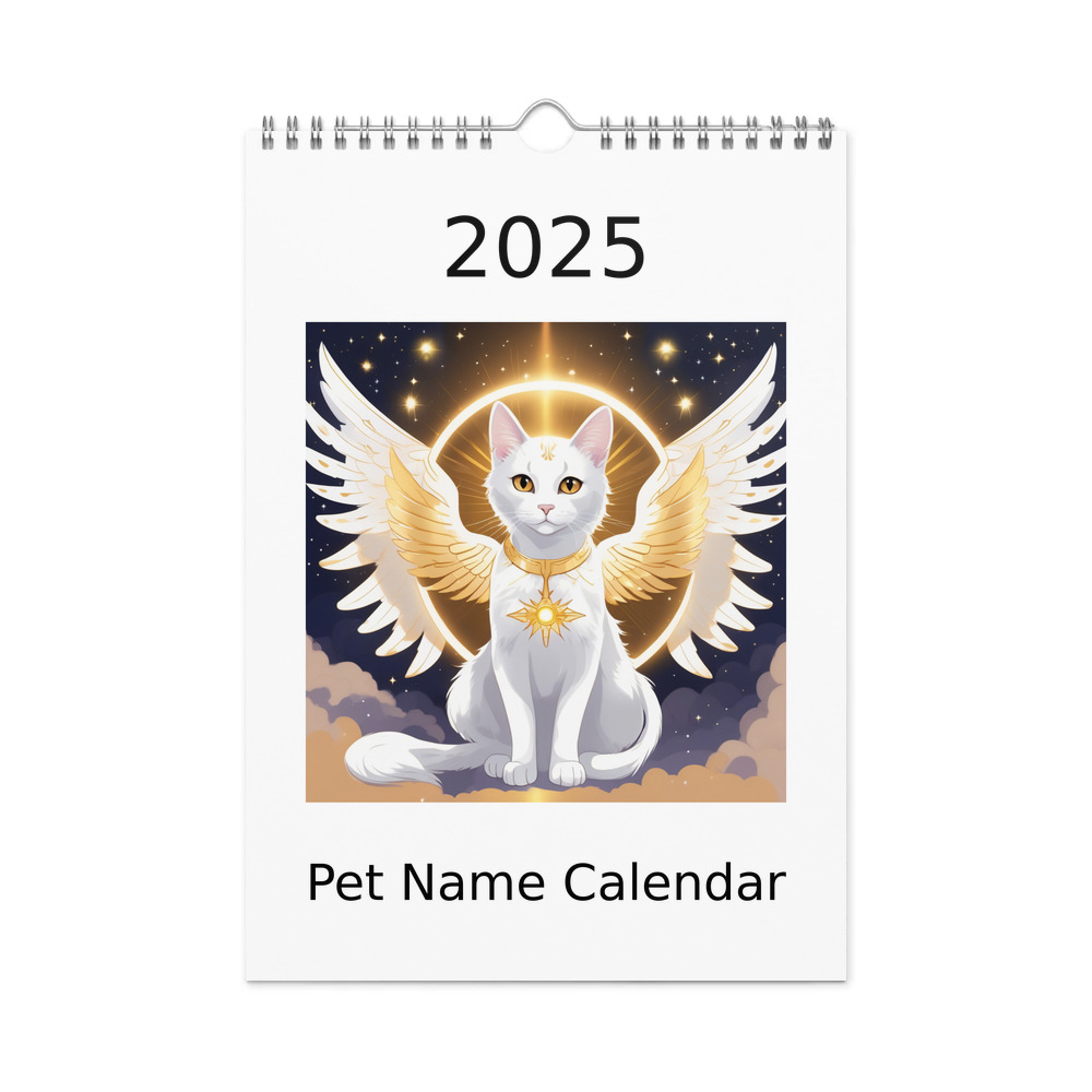 PugMug Custom White Companion Cat Wall Calendar (2026)