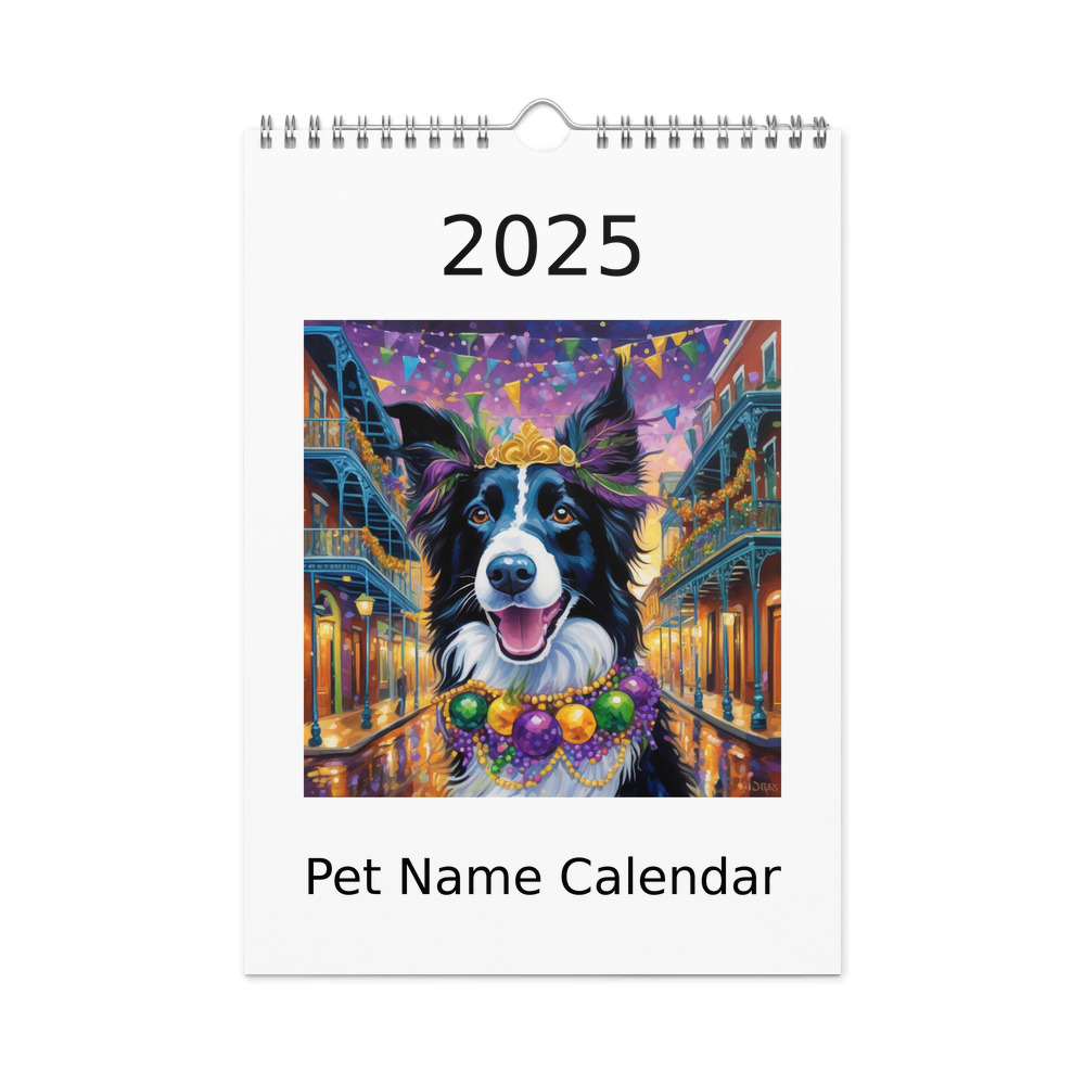 PugMug Custom Border Collie Wall Calendar (2026)