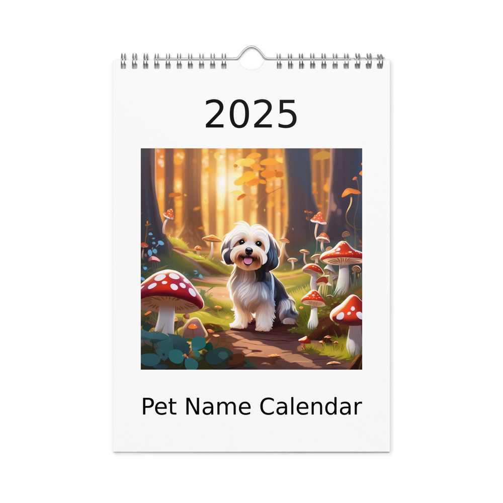 PugMug Custom Tan Havanese Dog Wall Calendar (2026)