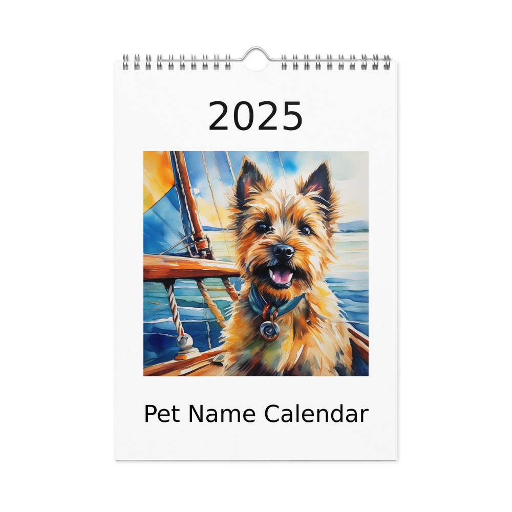 PugMug Custom Cairn Terrier Wall Calendar (2026)