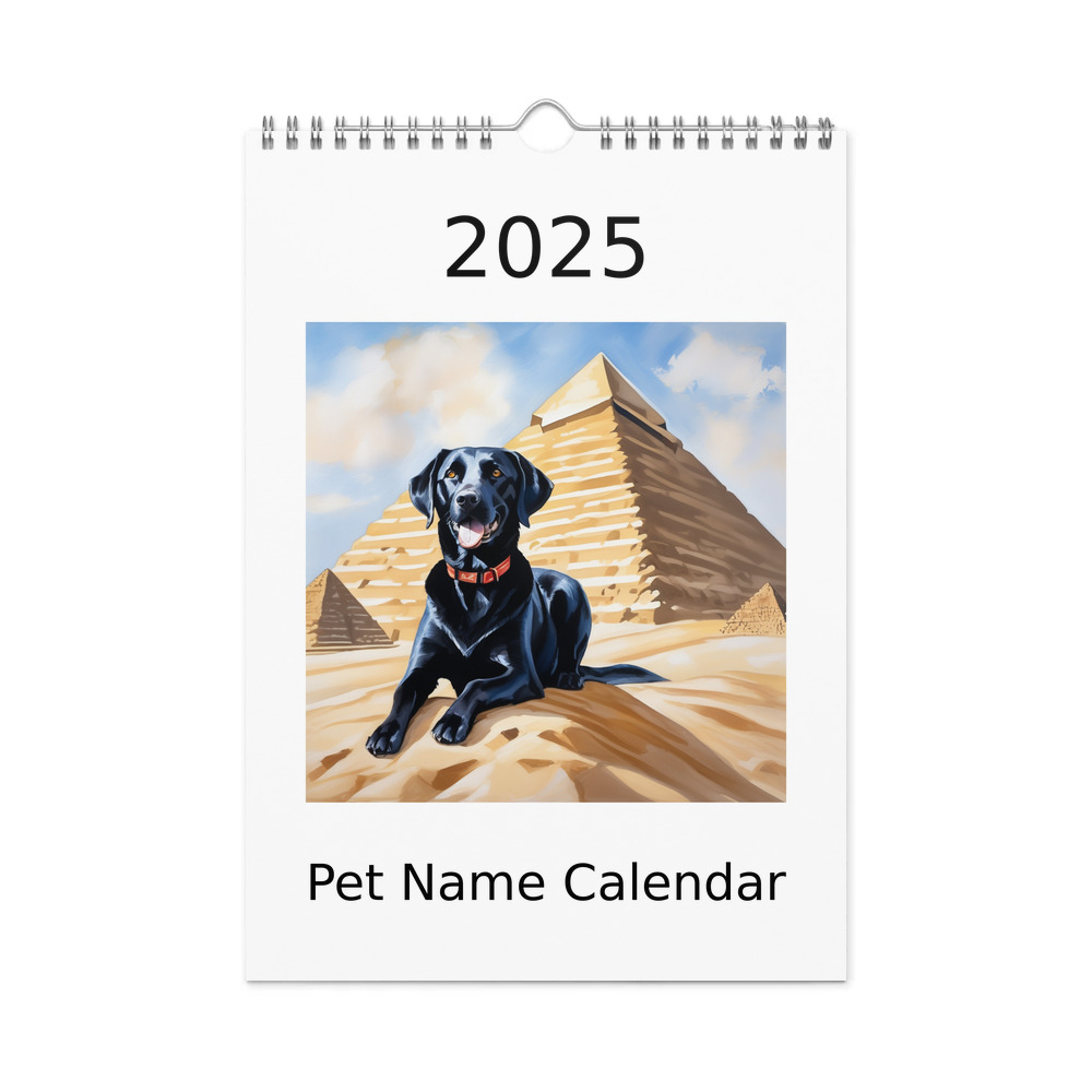 PugMug Custom Black Labrador Retriever Wall Calendar (2026)