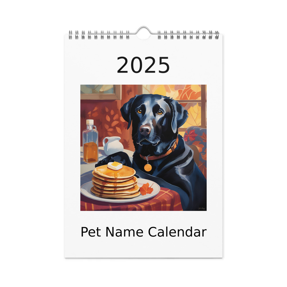 PugMug Custom Black Labrador Retriever Wall Calendar (2026)