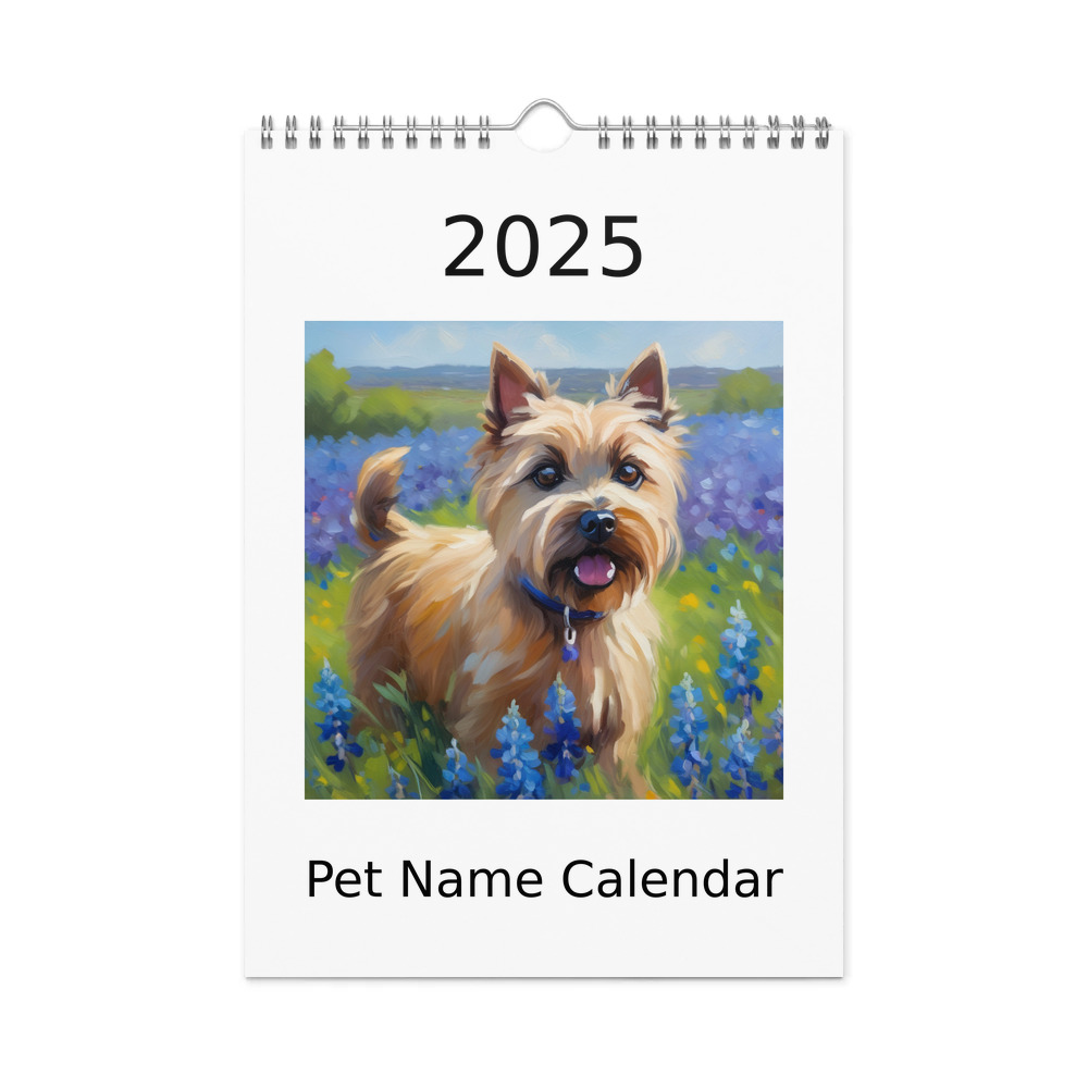 PugMug Custom Cairn Terrier Wall Calendar (2026)