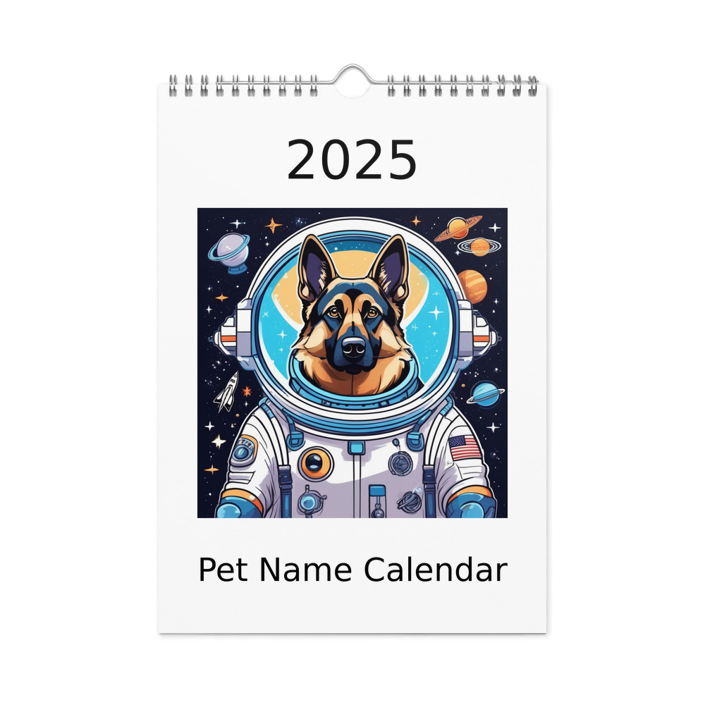 PugMug Custom German Shepherd Dog Wall Calendar (2026)