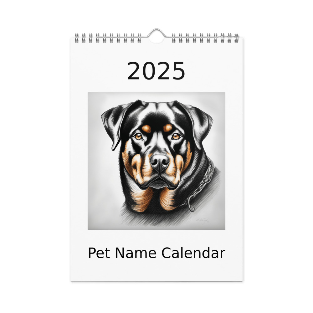 PugMug Custom Rottweiler Wall Calendar (2026)