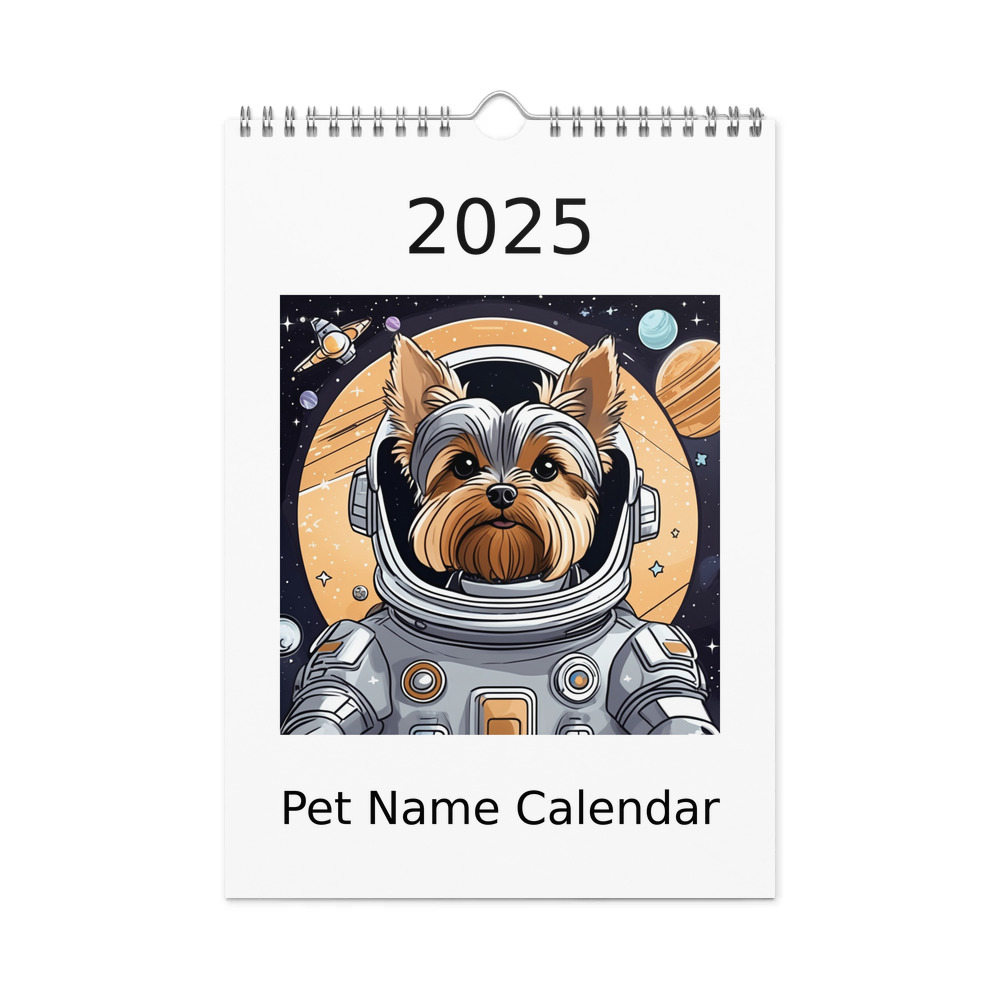 PugMug Custom Yorkshire Terrier Wall Calendar (2026)