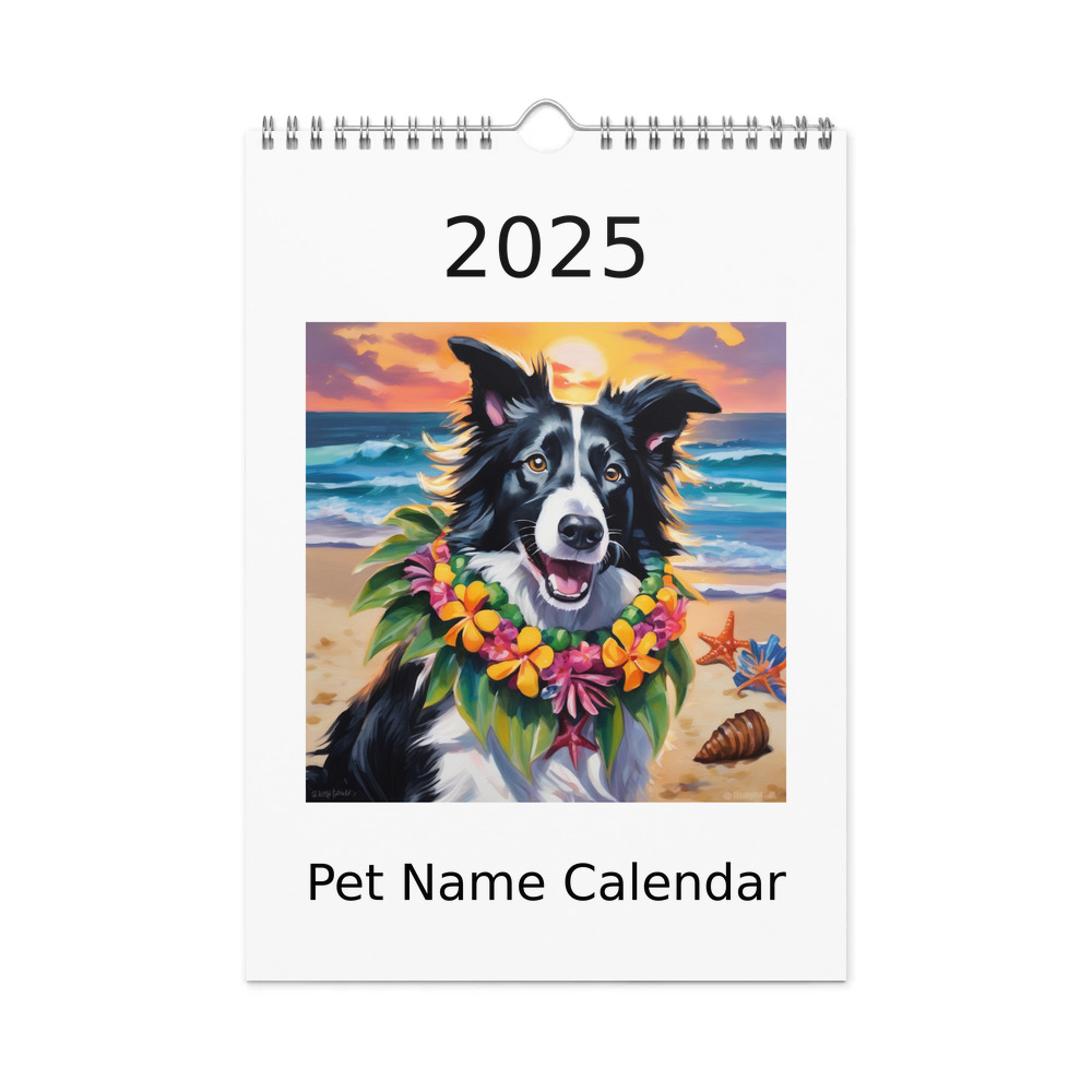 PugMug Custom Border Collie Wall Calendar (2026)
