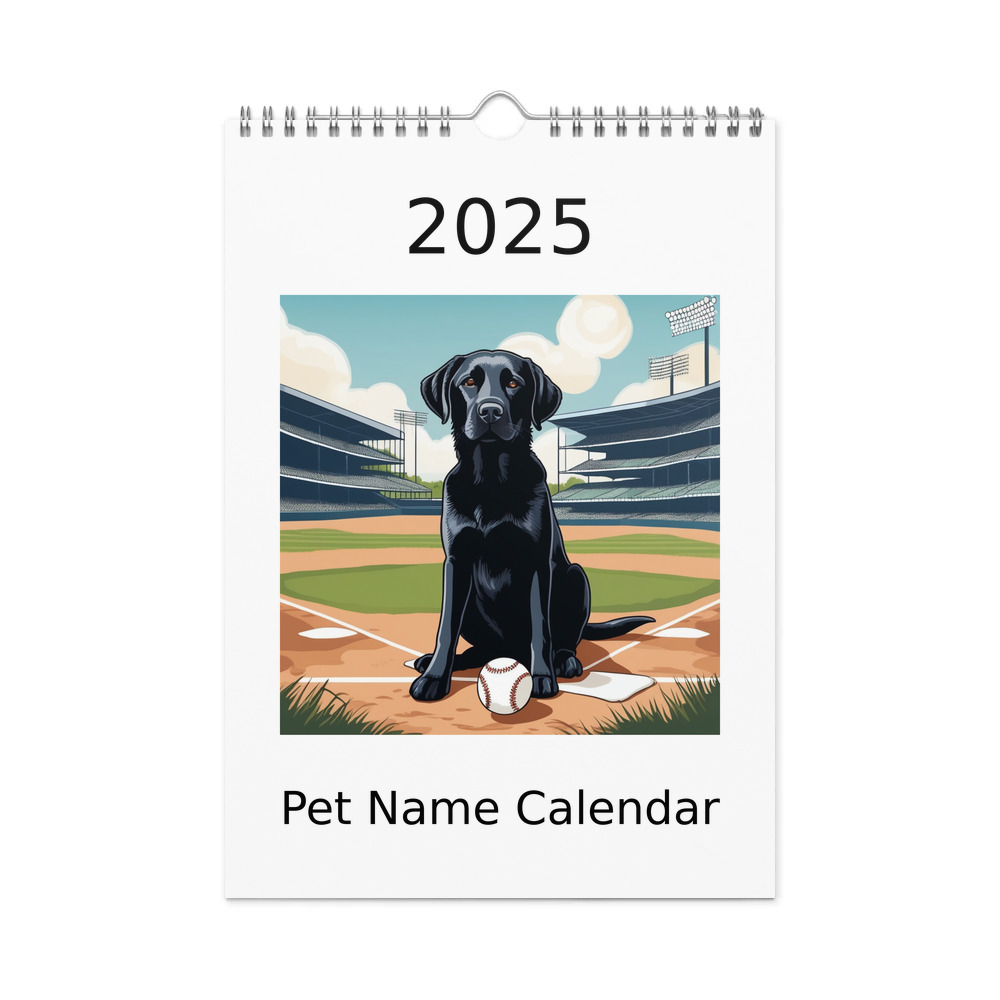 PugMug Custom Black Labrador Retriever Wall Calendar (2026)