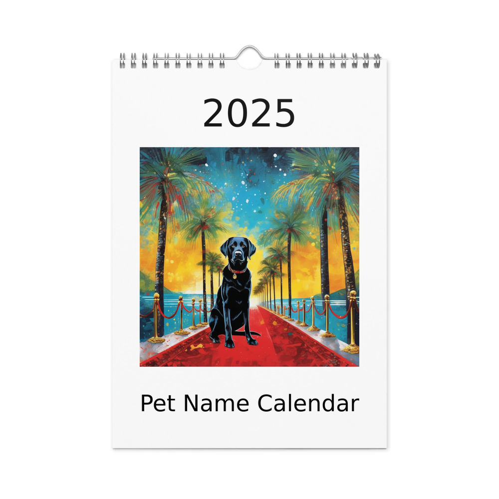 PugMug Custom Black Labrador Retriever Wall Calendar (2026)