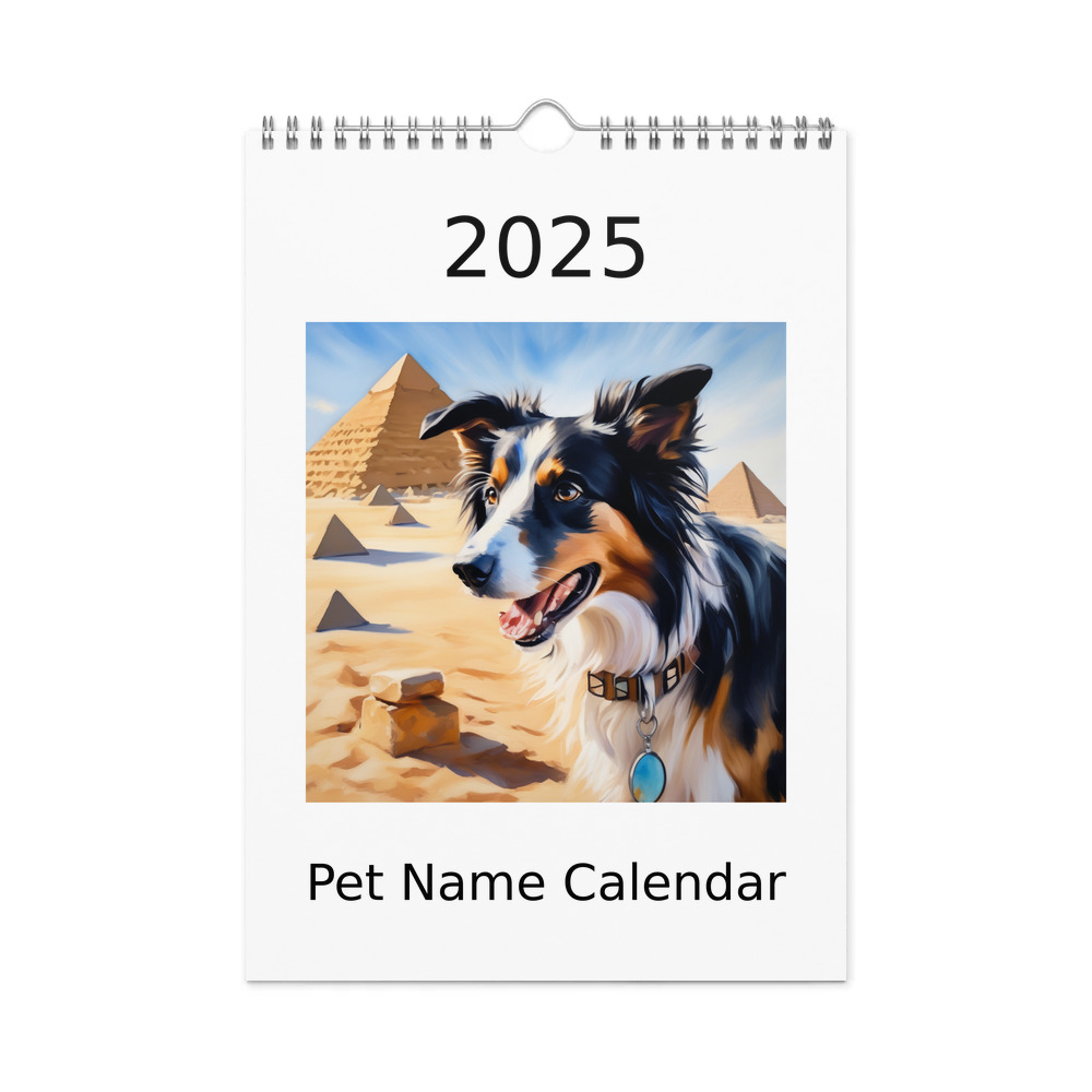 PugMug Custom Border Collie Wall Calendar (2026)